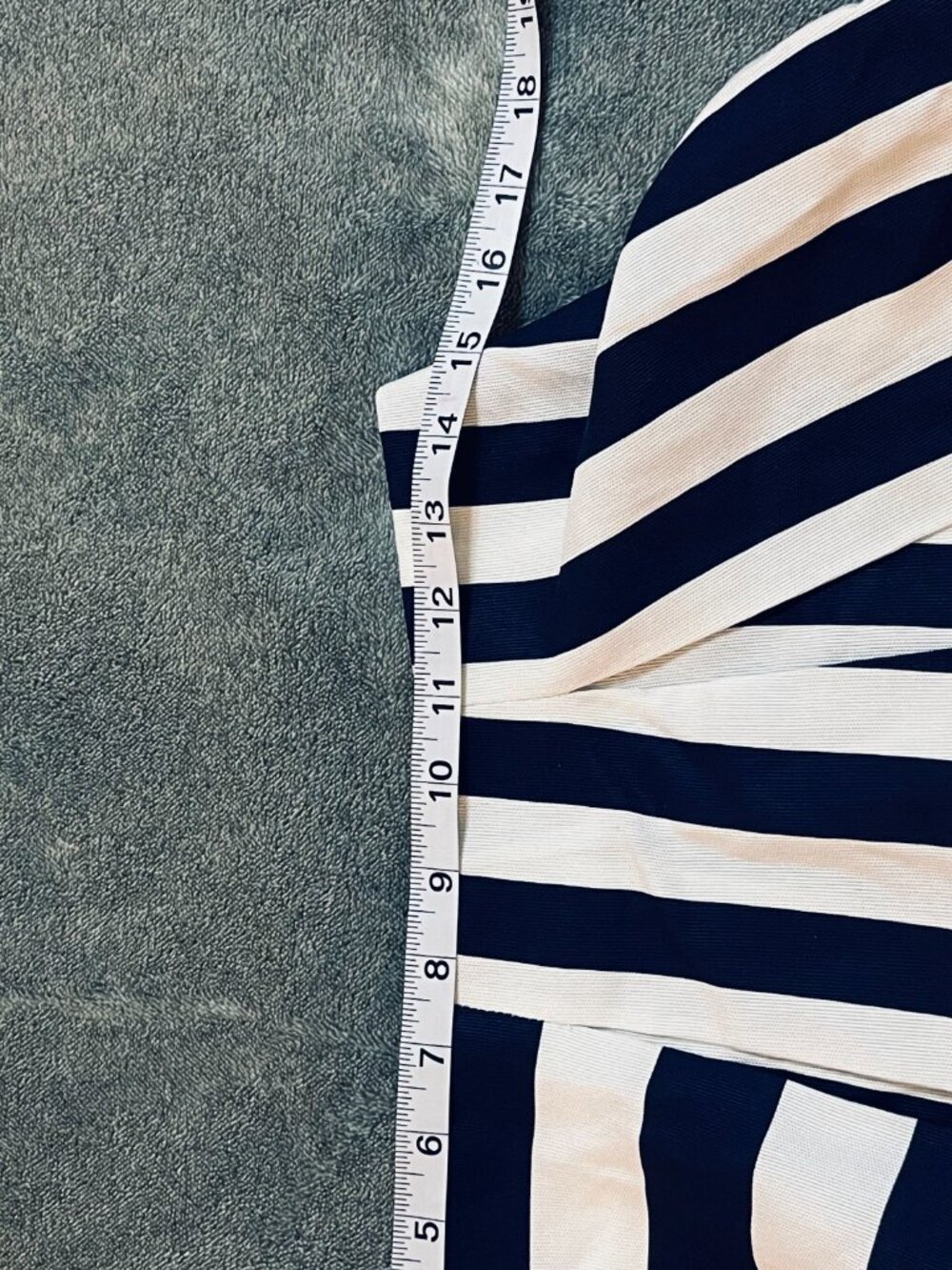 Farm Rio Mixed Stripes Blue Midi Skirt 342238 NWT Medium Peplum Bold - Picture 6 of 9